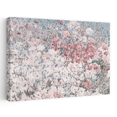 Floraison fantaisiste - coquelicot contemporain, aquarelle, couleurs pastel