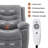 Ebern Designs Large Electric Power Swivel Rocker Recliner with Massage Vibration,Chenille Fabric-657543610