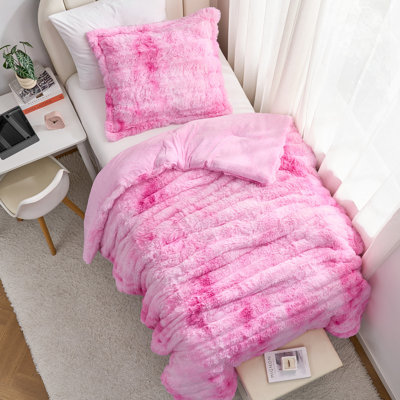 Snowball Chunky Bunny® - Coma Inducer® Twin XL Comforter Set - Pink Cosmos