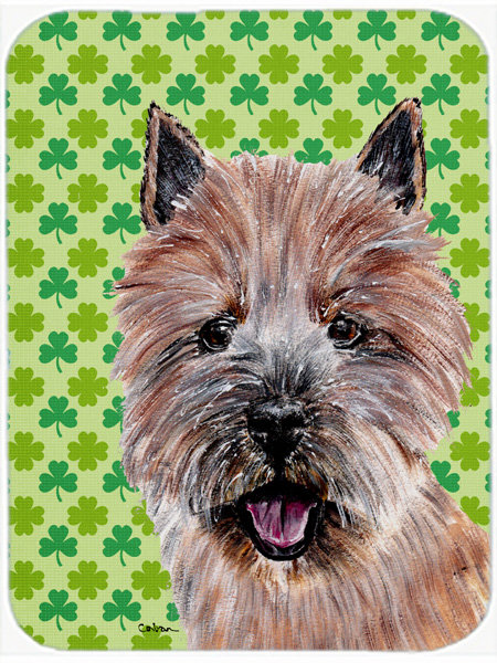 Planche à découper en verre st. patrick norwich terrier st. patrick caroline Shamrock Lucky Irish