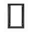 Support mural 15U à fixation murale - Armoire réseau robuste à cadre ouvert avec portail pivotant à 180 ° pour équipement audiovisuel et appareils informatiques, noir