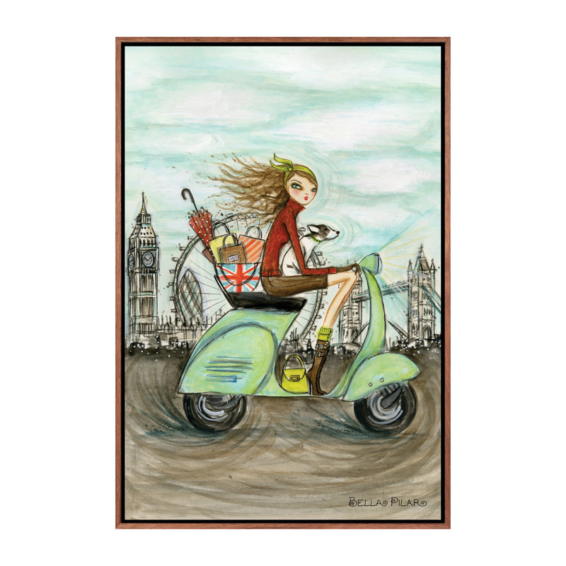 Art de londres, H 26 po x l 18 po x P 1,5 po, Toile avec cadre en bois classique