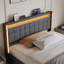 Upholstered Storage Bed with LED Headboard and Drawers-611722736-611722738