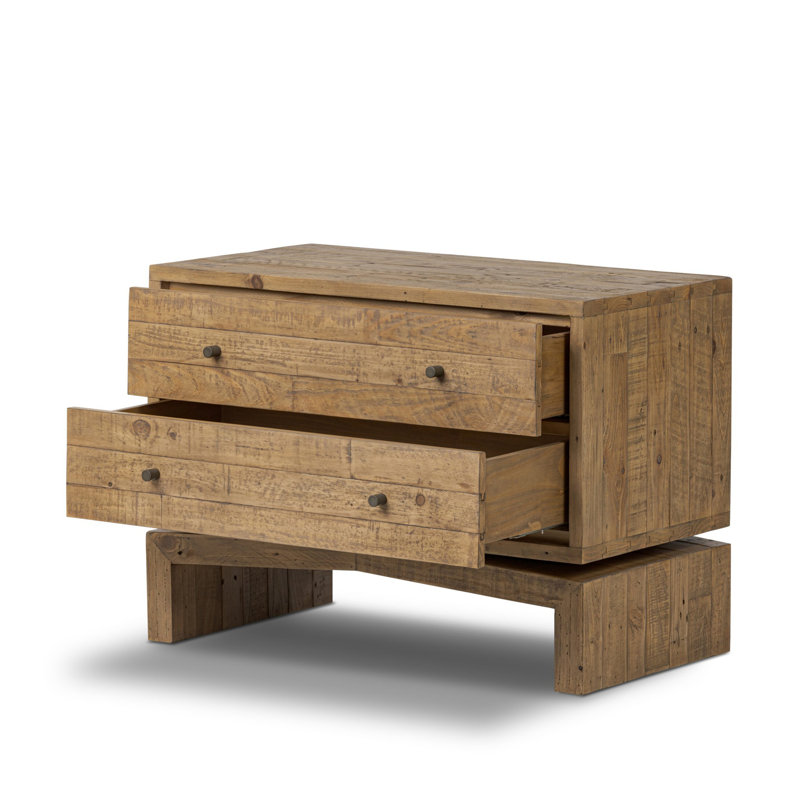 Table de chevet en bois récupéré l 32 po Henn