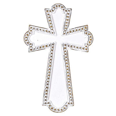 Croix blanche en résine blanche 6,75H