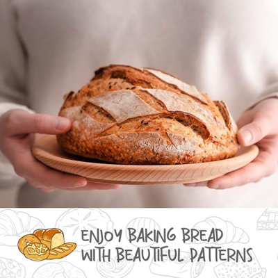 Ensemble de 2 paniers à pain ronds avec doublures parfaits pour la boulangerie au levain à la maison
