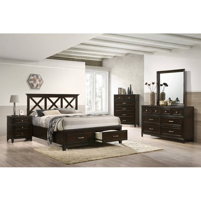 Commode 6 tiroirs Merlot