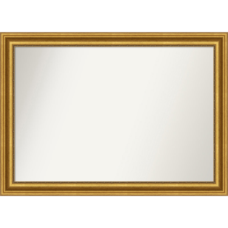 Miroir de salle de bain Jashawna, 35,75 po x 49,75 po, Doré