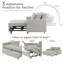 2 Seater Linen Sofa Bed-1907410471