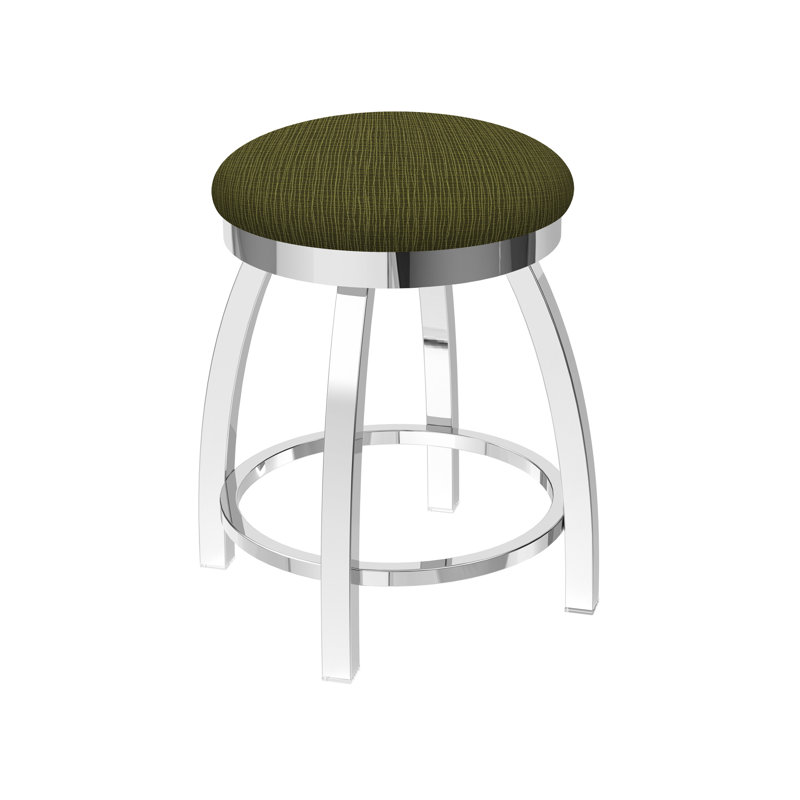 Tabouret de coiffeuse pivotant avec siège rembourré 802 Misha, Chrome, Tissu - perroquet graphique