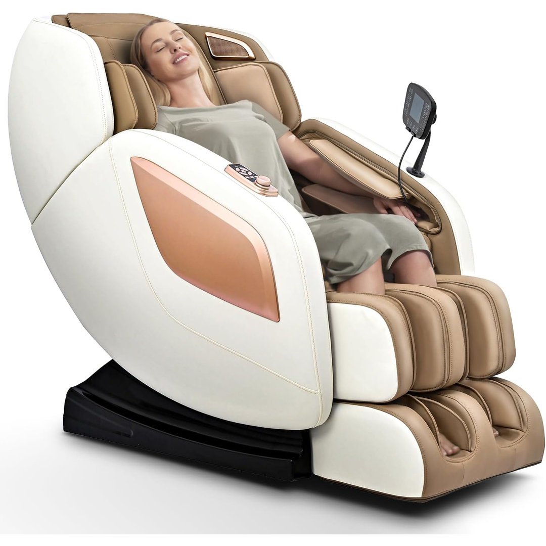 2025 Full Body Reclining Zero Gravity Shiatsu Massage Chair with Fully Assembled, LCD Screen, Shortcut Keys, USB Charging Port, Heat, for Loved Ones, Parents Inbox Zero Body 