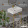 24 In. Ceramic White Rectangular Bathroom Console Sink With Legs And Overflow