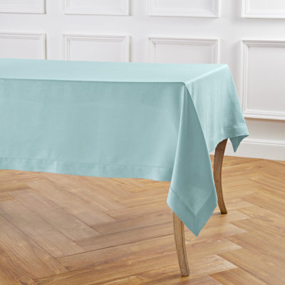 100% Pure Linen Hemstitch Tablecloth- Classic Hemstitch