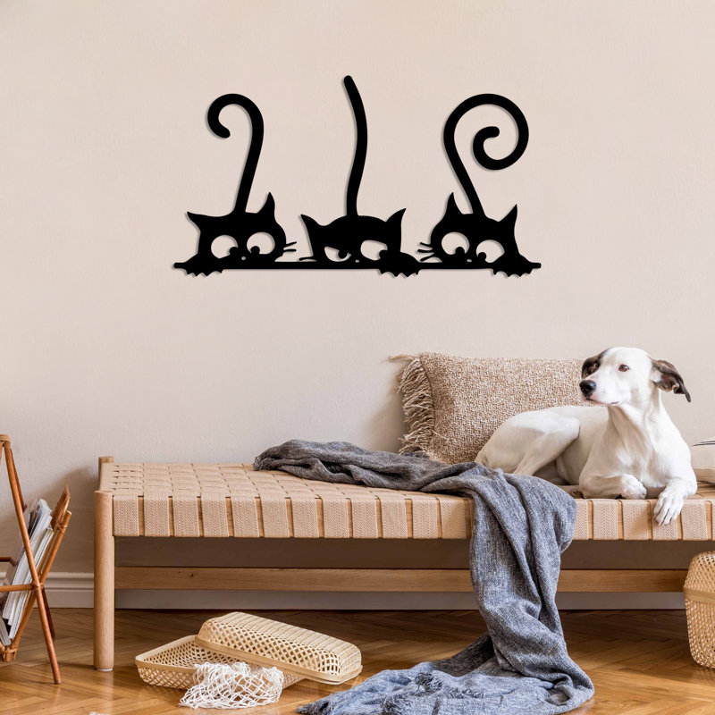 Stylish Black Decorative Metal Wall Accessory, 23.6 x 13.0 inches | 100% Metal Construction, Thickness: 0.06 inches | Perfect for Home Decor, Unique Design for Living Room, Bedroom, and Office Spaces