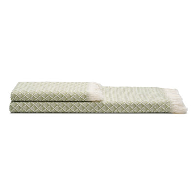 Serenity Grid Turkish Cotton Bath and Hand Towels