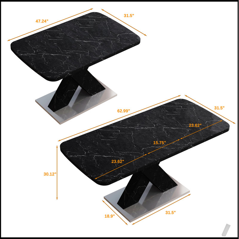 Élégante table de salle à manger rectangulaire, durable et polyvalente, idéale pour les maisons modernes et traditionnelles.