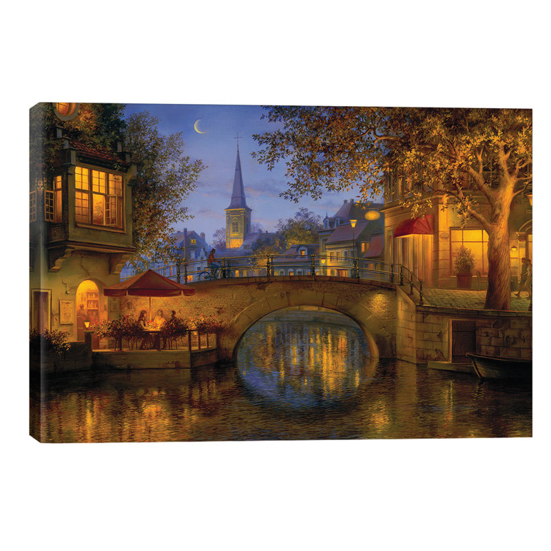 Twilight Reflections by Evgeny Lushpin - Wrapped Canvas Painting, 20.32 cm H x 30.48 cm W