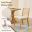 Ensemble de table et de chaises ovales en rotin rembourrées, de style ferme du milieu du siècle, idéal pour la cuisine ou le coin repas.-724321030-724321031