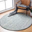 Basham Geometric Handmade Tufted Wool Navy/Cream Area Rug-1628878144