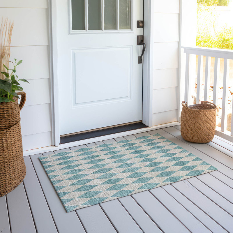 Tapis intérieur / extérieur Fayme, Rectangle 1 pi 8 po x 2 pi 6 po