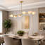 Lustre moderne 42 po / 71 po avec branches en verre-1735285736