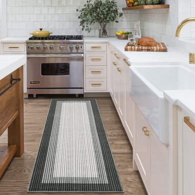 Tapis modernes à rayures et à rayures (non tissés) pour salon, chambre à coucher, tapis à lessive à poils courts, tapis neutre simple, pour bureau, décoration intérieure