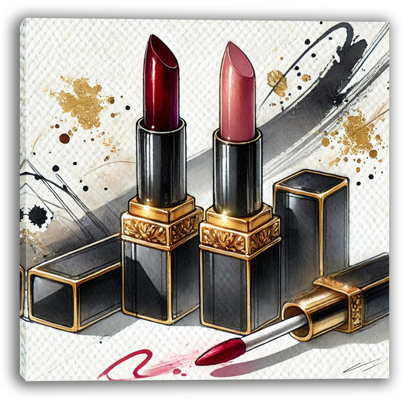 Impression sur toile Golden Glamour: Luxe Heels, H 12 po x l 12 po