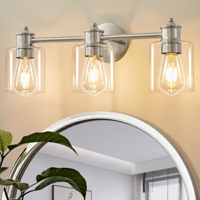 Luminaire de salle de bain à 3 lumières à intensité variable Kishaan