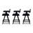 Ergonomic Resin Webbing Back Bar Stool Set for All Settings, Stylish and Durable