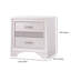 Table de chevet 2 tiroirs en bois blanc