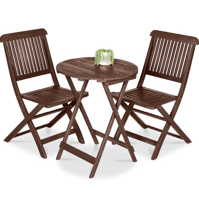 Wood Bistro Set, Brown