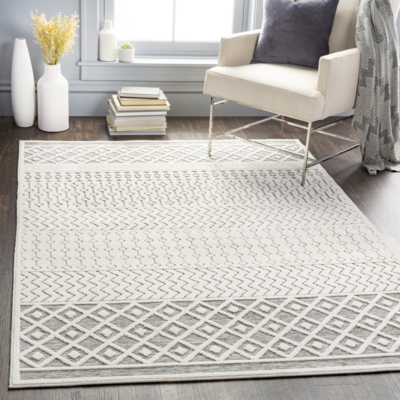Tapis crème / gris Thao, Rectangle 2 pi x 2 pi 11 po