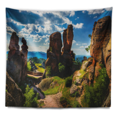 Paysage, ville de Belogradchik, tapisserie de la forteresse et des falaises