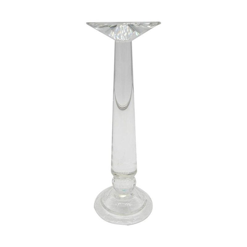 Chandelle en verre, H 12 po x l 4 po x P 4 po