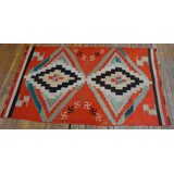Antique Navajo Small Scatter Size Wool Flat Weave Native American Rug