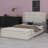 Upholstered Bed Frame With Storage Ottoman, And Vertical Stripe Wingback Headboard And Footboard-398401175-398401172