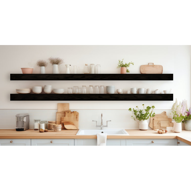 Mairena 2 Piece Oak Solid Wood Floating Shelf