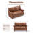 59" Upholstered Loveseat Faux Leather Sofa-1584174912