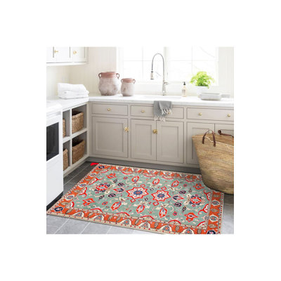 Tapis décoratif multicolore à motif tissé traditionnel de la collection Tokyo