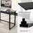 Laurentino 92.5'' W Two Person Desk with Storage Shelves, Double Computer Desk with PC case Stand for Home Office, Home Craft Table Workstation, Heat Press Table, Long Gaming Desk
