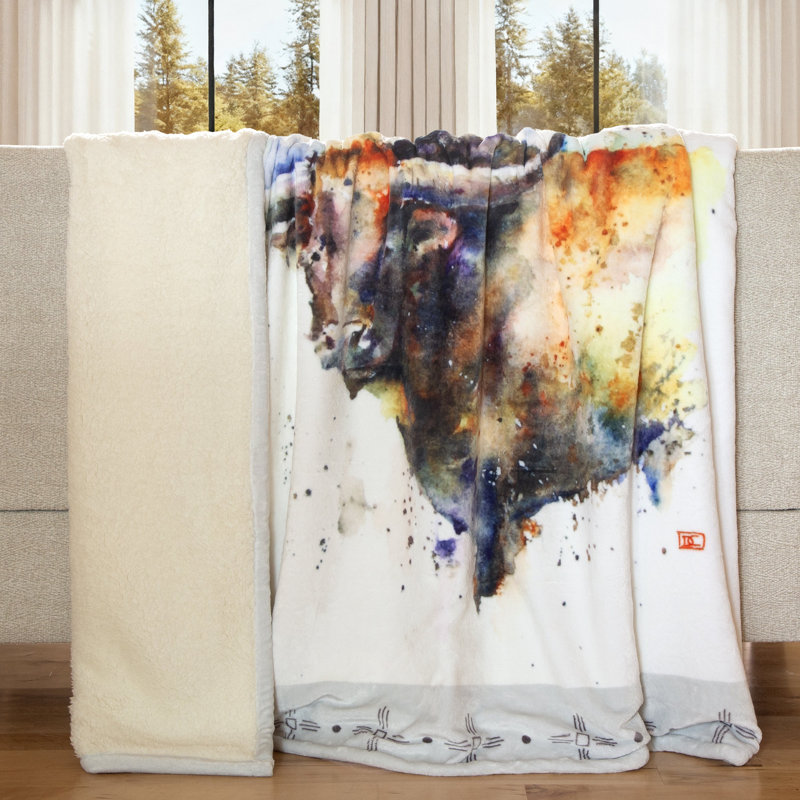 Jeté en molleton Sherpa de grande taille Carstens, Inc. 54 po x 68 po Dean Crouser
