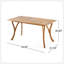Table de salle à manger d'extérieur rectangulaire en bois massif 59 pouces, finition teck-1977521829
