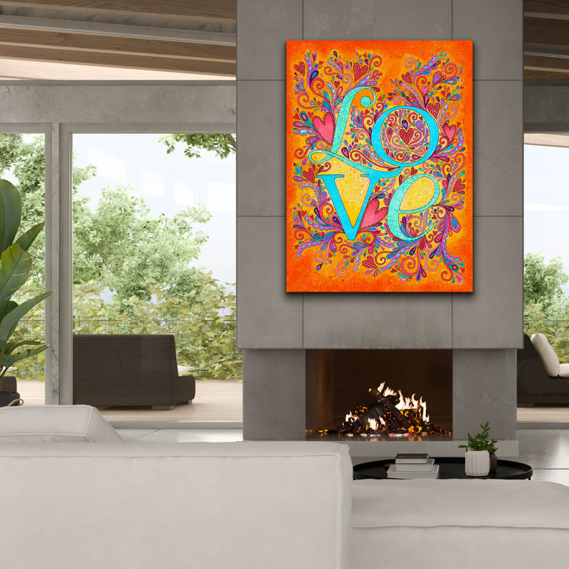 «Letters & Words 10» par Hello Angel, art mural sur toile, H 54 po x l 40 po x P 1,5 po