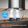 36 Inch Range Hood 900Cfm, 4-Speed Smartis Wall Mount Range Hood With Remote & Touch Sensor, Dual Led Lights, Baffle Filters Ducted/Ductless Convertible