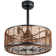 Cromaghs 18.11" - Bamboo and Rattan Woven Metal Frame Ceiling Fan Light Kit with Remote Control