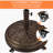 55 lb Resin Heavy Duty   Parasol Holder Free Standing  Patio Umbrella Base Stand  with 4 Lockable Wheels-109050161