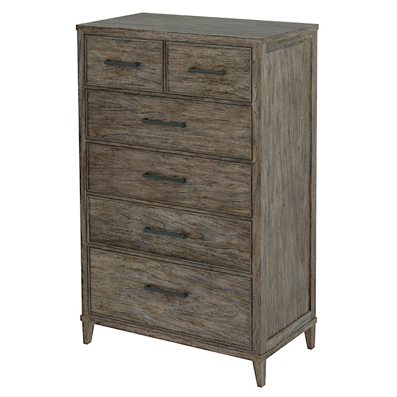 Commode de chambre à 6 tiroirs au fini Arlington Heights avec tiroirs à fermeture en douceur