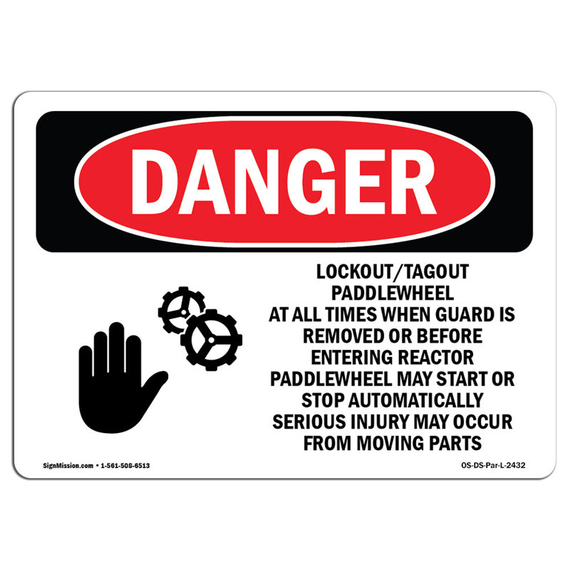 Roue à aubes Lockout Tagout avec panneau en aluminium 12 x 18, H 18 po x l 24 po x P 0,1 po