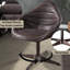 Chaise pivotante en cuir ébène - Convient aux bureaux avec design rotatif