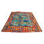 Tapis turquoise à tissage plat Vallen